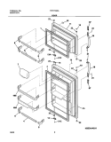DOORS Diagram and Parts List for FRT17IG5AW1  Frigidaire Refrigerator