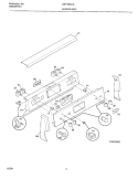BACKGUARD Diagram and Parts List for MEF355CGB1  Frigidaire Range