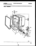 TUB AND FRAME PARTS Diagram and Parts List for MDB532RBR0  Frigidaire Dishwasher