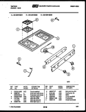 COOKTOP PARTS Diagram and Parts List for 30-2549-00-06  Tappan Range