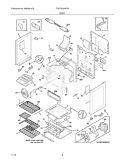 BODY Diagram and Parts List for FGGF305MKFK  Frigidaire Range