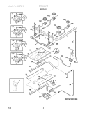 BURNER Diagram and Parts List for CFGF3023LWB  Frigidaire Range