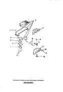 OVEN DOOR LATCH MECHANISM Diagram and Parts List for REGS38BDL0  Frigidaire Wall Oven