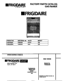 COVER Diagram and Parts List for F64B353BDB  Frigidaire Range