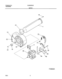 MOTOR Diagram and Parts List for GLGQ332AS4  Frigidaire Dryer
