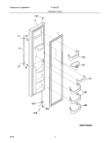 FREEZER DOOR Diagram and Parts List for PLHS67EESB3  Frigidaire Refrigerator