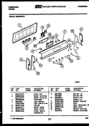 BACKGUARD Diagram and Parts List for RES34BNL1  Frigidaire Range