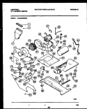 MOTOR, BLOWER AND CABINET PARTS Diagram and Parts List for MLXG42RBD0  Kelvinator Washer Dryer Combo