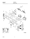 CONTROL PANEL Diagram and Parts List for FLSG60RGS1  Frigidaire Washer Dryer Combo