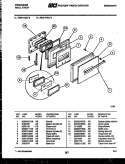 DOOR PARTS Diagram and Parts List for REG74BL3  Frigidaire Wall Oven
