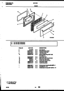 DOOR PARTS Diagram and Parts List for 32-1019-00-12  Tappan Range