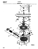 MOTOR & PUMP Diagram and Parts List for FDP635RFR0  Frigidaire Dishwasher