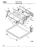 CONTROLS / TOP PANEL Diagram and Parts List for F32C336ES0  Frigidaire Dryer
