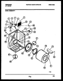 CABINET AND COMPONENT PARTS Diagram and Parts List for DE8800PW1  Frigidaire Dryer