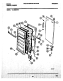 DOOR Diagram and Parts List for UL1950ECW4  Electrolux Freezer