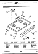 COOKTOP PARTS Diagram and Parts List for GF320NW1  Frigidaire Range