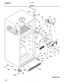 CABINET Diagram and Parts List for FRT18B4AZ8  Frigidaire Refrigerator