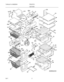 SHELVES Diagram and Parts List for EW23CS70IB4  Electrolux Refrigerator