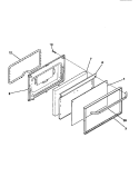 DOOR Diagram and Parts List for F04S350BWB  Frigidaire Range