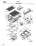 SHELVES / CONTROLS Diagram and Parts List for MRT21TNBD3  Frigidaire Refrigerator