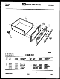 DRAWER PARTS Diagram and Parts List for 30-3987-23-04  Tappan Range
