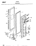 FREEZER DOOR Diagram and Parts List for FRS26WNCW1  Frigidaire Refrigerator