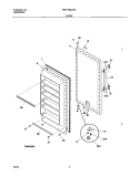 DOOR Diagram and Parts List for FRU17B2JW5  Frigidaire Refrigerator
