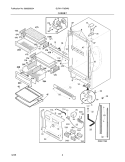 CABINET Diagram and Parts List for GLRH1779GW3  Frigidaire Refrigerator
