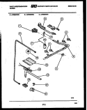 BURNER, MANIFOLD AND GAS CONTROL Diagram and Parts List for GF600ND4  Frigidaire Range