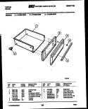 DRAWER PARTS Diagram and Parts List for 72-3989-00-04  Tappan Range