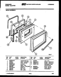 DOOR PARTS Diagram and Parts List for RGC32BNW1  Frigidaire Range