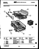 RACKS AND TRAYS Diagram and Parts List for DW1800LL-1  Frigidaire Dishwasher