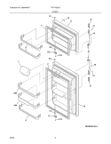 DOOR Diagram and Parts List for FRT17G5CSK8  Frigidaire Refrigerator
