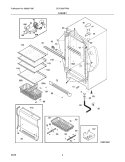 CABINET Diagram and Parts List for GLFU2067FW8  Frigidaire Freezer