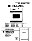 COVER Diagram and Parts List for FEB766CJTA  Frigidaire Wall Oven