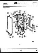 TUB AND FRAME PARTS Diagram and Parts List for DW1085KW2  Frigidaire Dishwasher