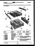 RACKS AND TRAYS Diagram and Parts List for DW4650PW1  Frigidaire Dishwasher