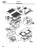 SHELVES / CONTROLS Diagram and Parts List for FRT16PDFD0  Frigidaire Refrigerator