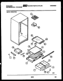 SHELVES AND SUPPORTS Diagram and Parts List for FPW18TPL0  Frigidaire Refrigerator