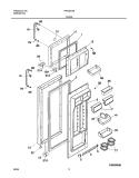 DOOR Diagram and Parts List for FRT22TSEK5  Frigidaire Refrigerator