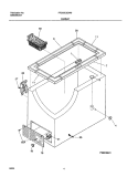 CABINET Diagram and Parts List for FFC05C3CW0  Frigidaire Freezer