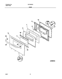 DOOR Diagram and Parts List for FGF326ASC  Frigidaire Range