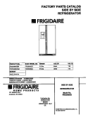 COVER Diagram and Parts List for FRS24BGGW4  Frigidaire Refrigerator