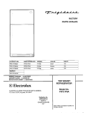 COVER Diagram and Parts List for FRT21P5AQ2  Frigidaire Refrigerator
