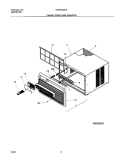 CABINET FRONT AND WRAPPER Diagram and Parts List for FAS184J2A5  Frigidaire Air Conditioner