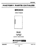 COVER Diagram and Parts List for UL2494ECW3  Frigidaire Freezer