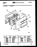 DOOR PARTS Diagram and Parts List for GCG32CL3  Frigidaire Range