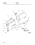 BURNER, VALVE Diagram and Parts List for FSG446RHS1  Frigidaire Dryer