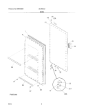 DOOR Diagram and Parts List for UL1293CA2  Electrolux Freezer
