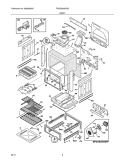 BODY Diagram and Parts List for FGGS3065KBG  Frigidaire Range